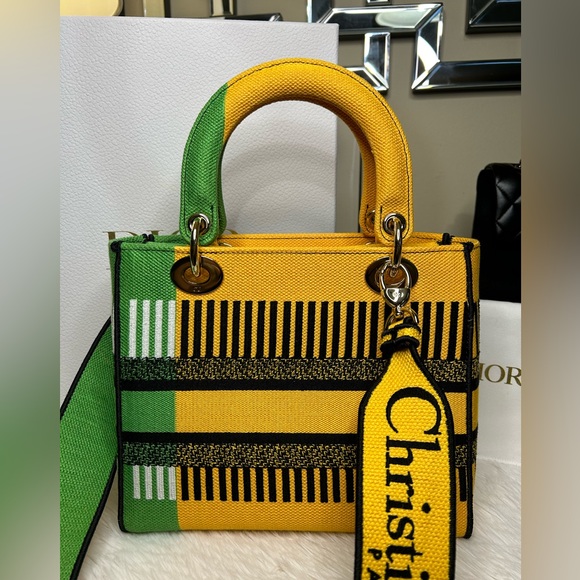 ❌SOLD!🔥NEW! RARE! DIOR•Lady Dior Medium Flower Pop D-Lite Bag - Picture 4 of 13